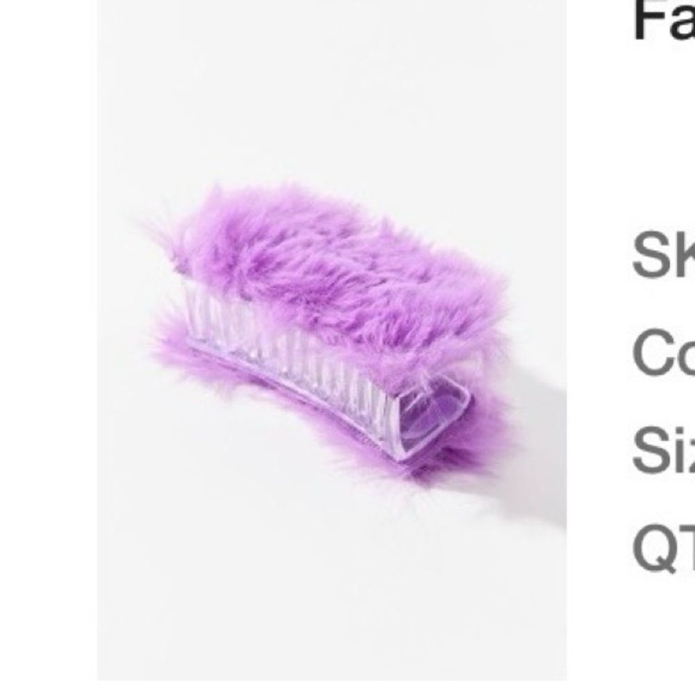 Urban Outfitters Purple Faux Fur Claw Clip Hair Clip Accessories Super cute!